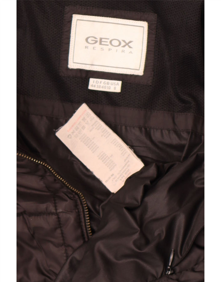 Geox Respira Veste matelassée surdimensionnée pour femme UK 10 Small Noir Polyester