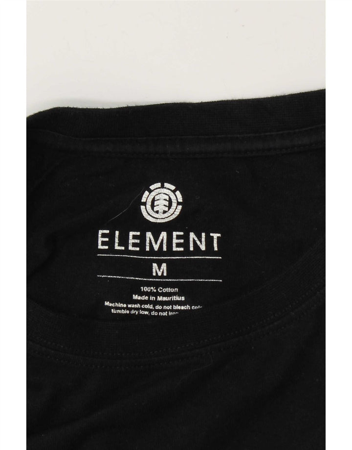 Element Haut graphique à manches longues pour homme en coton noir moyen