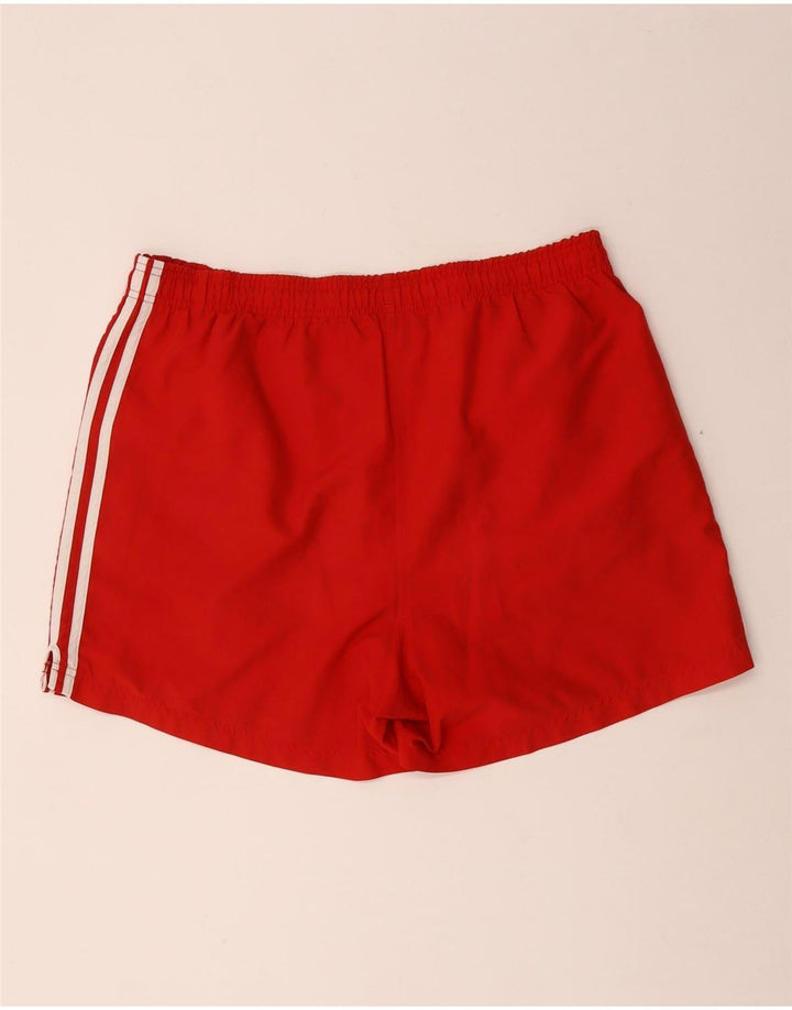Adidas Short de sport pour homme en polyester rayé rouge moyen