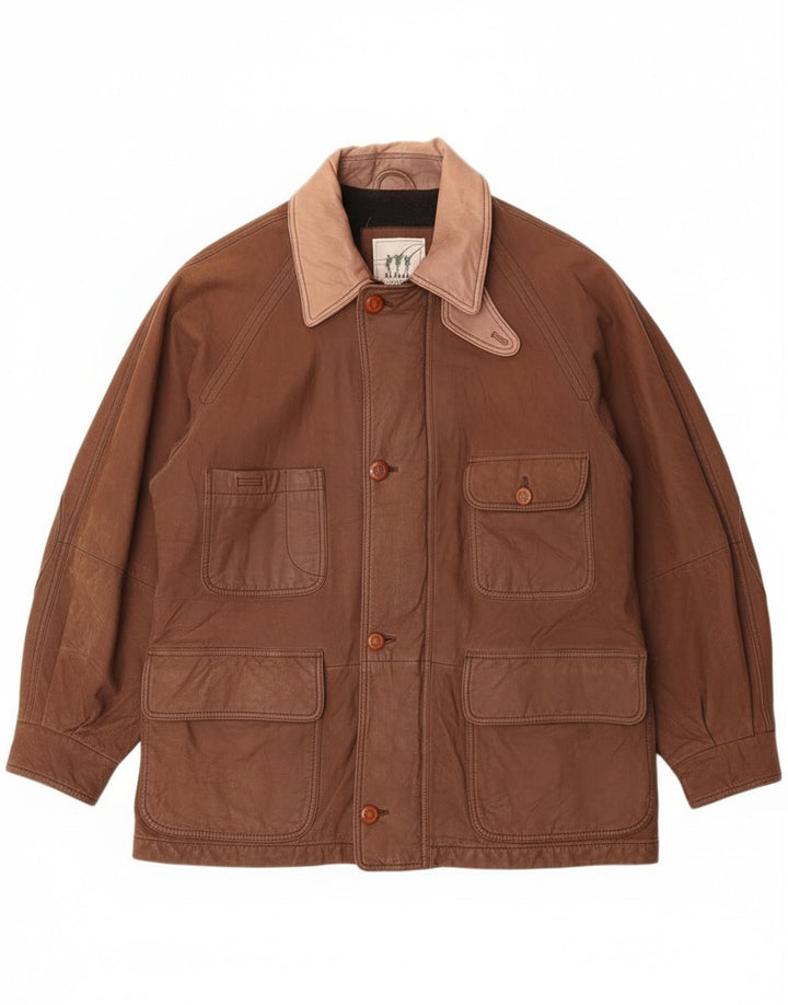 Henry Cottons Veste en cuir robuste pour homme IT 50 Grand cuir marron