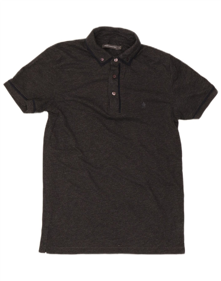 French Connection Polo Homme Petit Gris Moucheté Coton