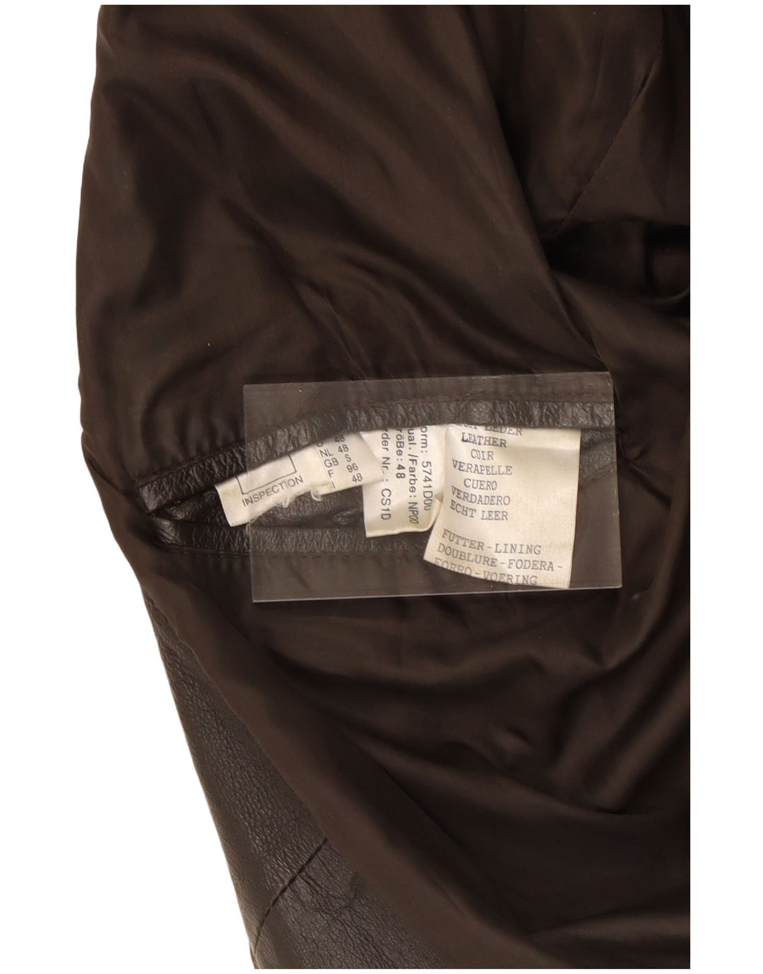 VINTAGE Veste en cuir coupe ample pour homme UK 36 Petit cuir marron