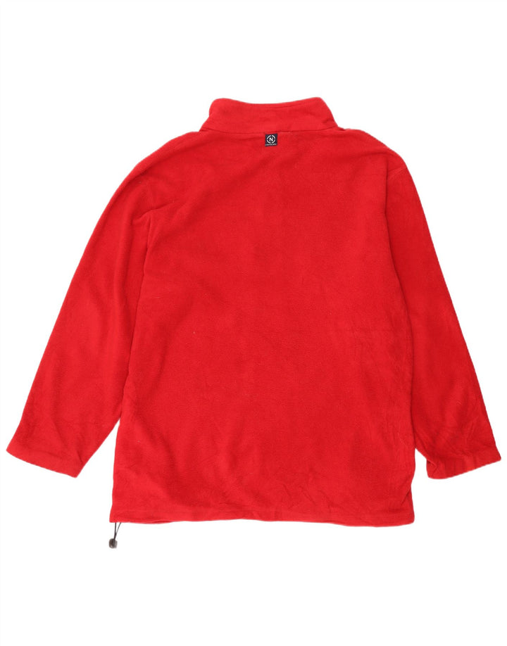 Nautica Pull polaire à col zippé pour homme XL Rouge Polyester