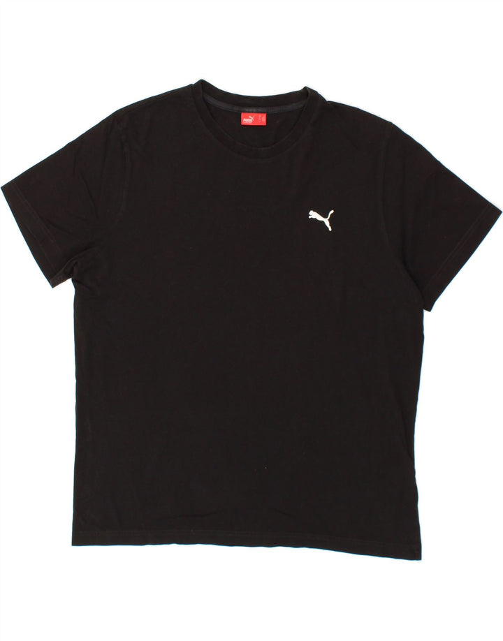 PUMA Mens T-Shirt Top Large Black Vintage Puma and Second-Hand Puma from Messina Hembry 