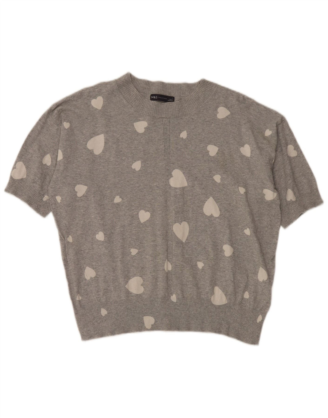 Marks & Spencer Pull à col rond pour femme Motif abstrait UK 16 Larg