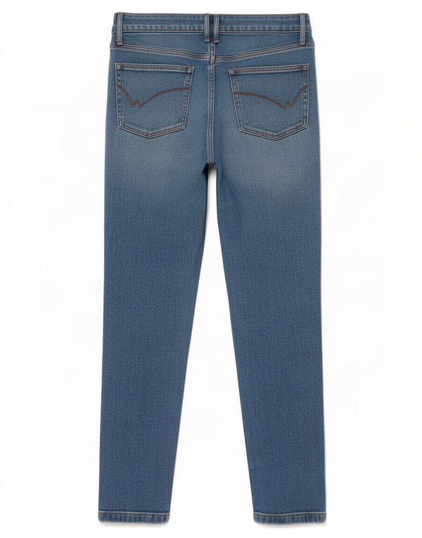 White Stuff Jean slim coupe décontractée pour femme UK 12 Medium W28 L27 Coton bleu