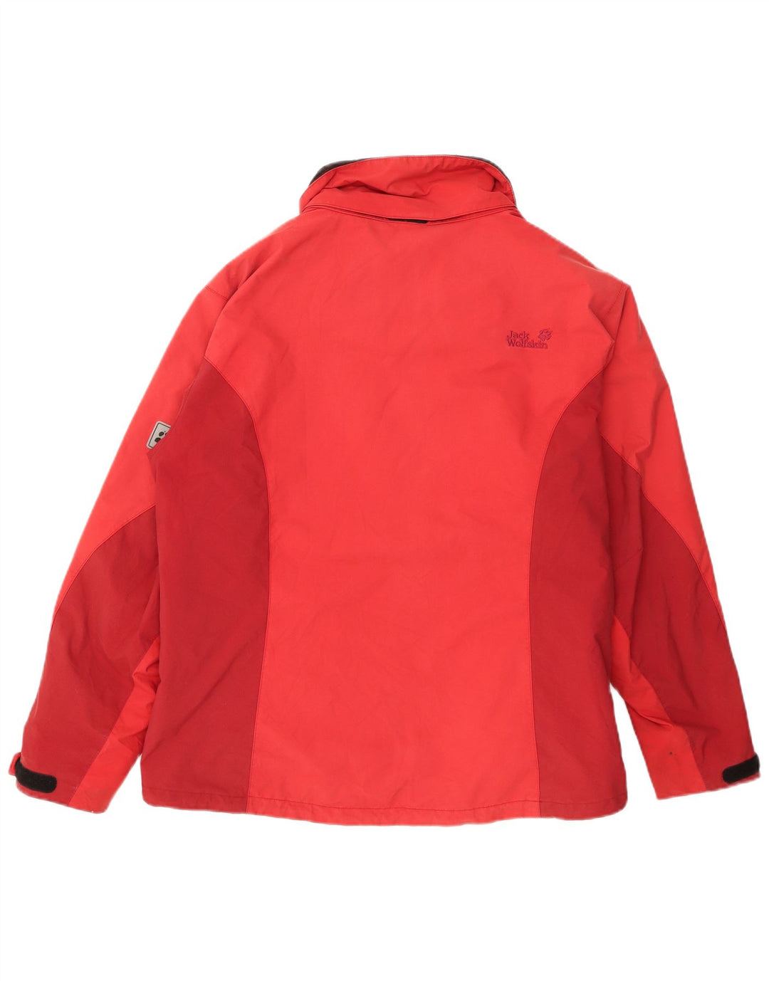 Jack Wolfskin Veste de Pluie Femme UK 14 Large Rouge Polyamide