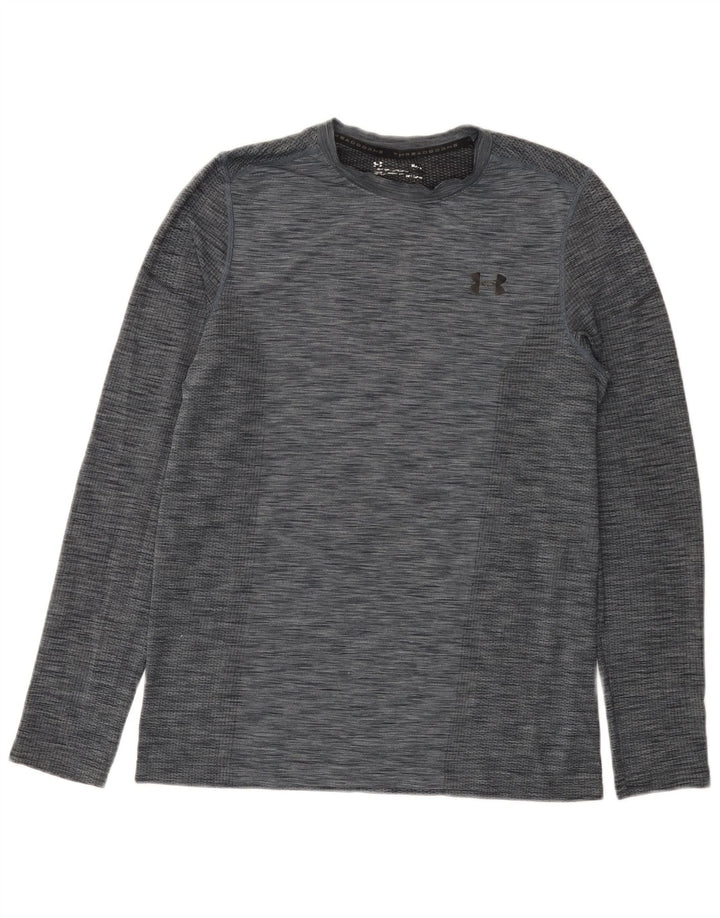 Under Armour Haut Heat Gear Manches Longues Homme Gris Moyen Moucheté