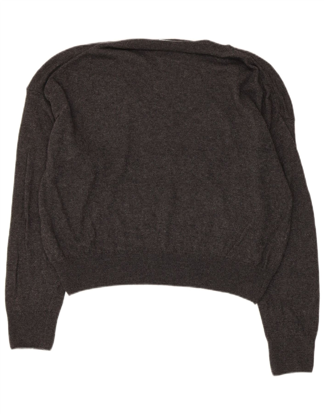 ZARA Pull surdimensionné à col en V pour femme UK 10 Small Gris Viscose