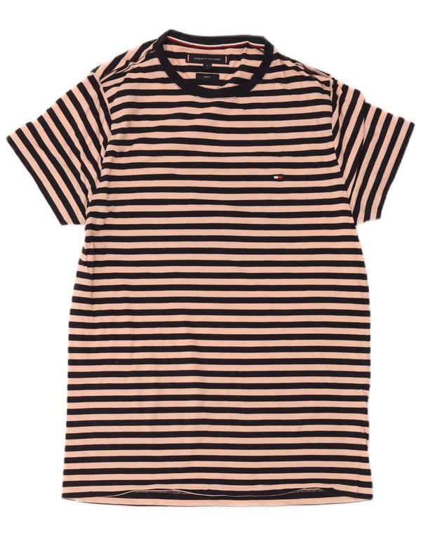 Tommy Hilfiger Robe t-shirt coupe slim pour femme UK 10 Petit rose rayé