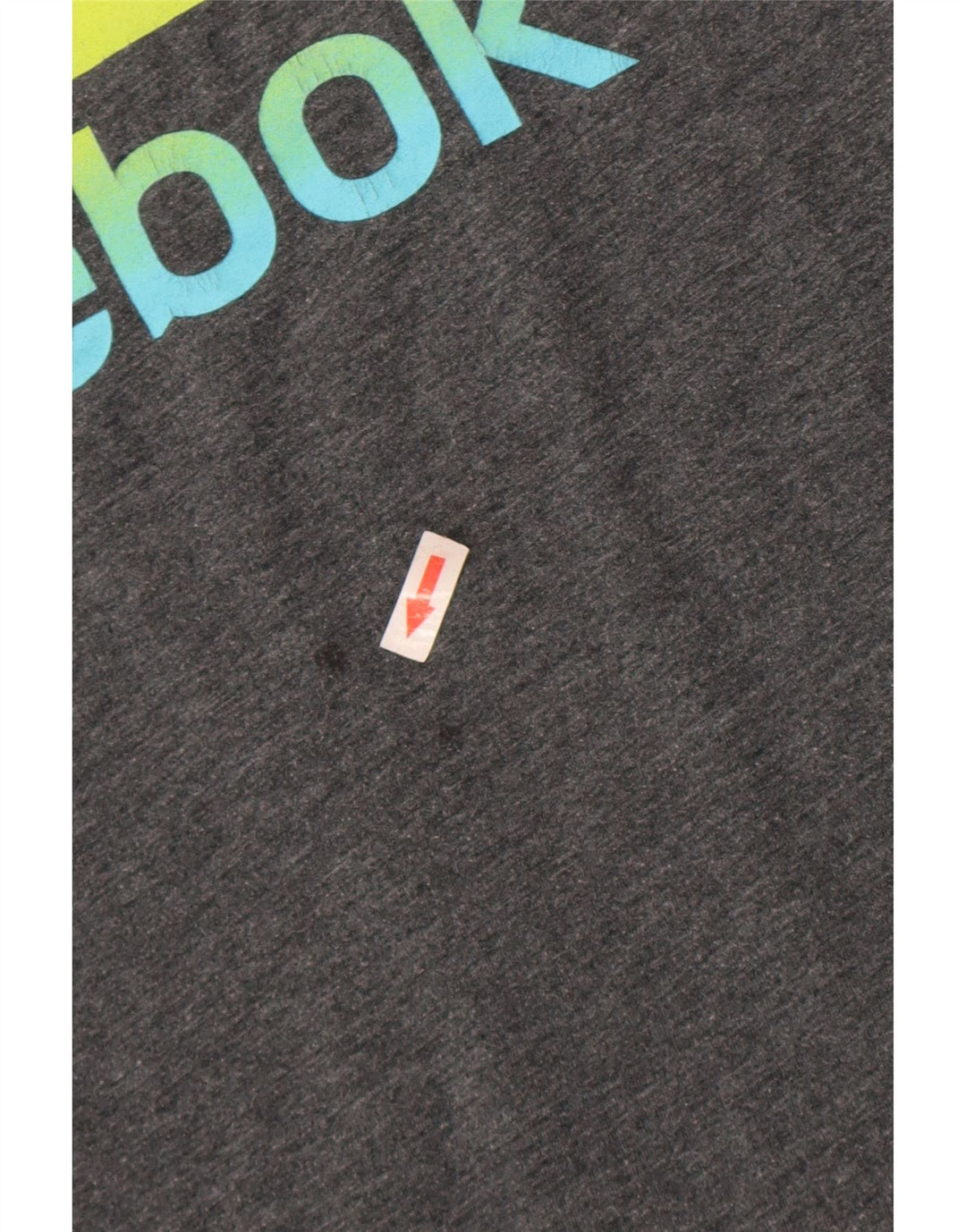 Reebok T-Shirt Graphique Homme Large Gris Polyester