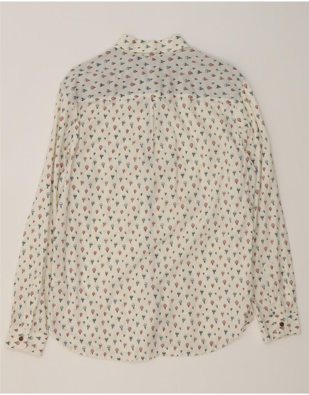 Chemise Coupe Classique Homme WHITE STUFF Coton à Pois Blanc Moyen