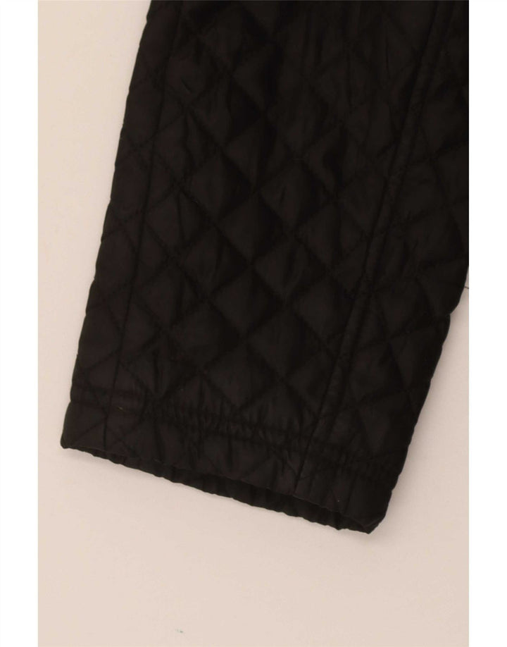 Michael Kors Veste matelassée à capuche pour femme UK 16 Large Noir Polyester
