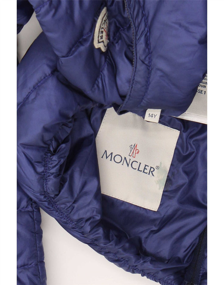 Moncler Veste matelassée Fille 13-14 ans Bleu Marine Polyamide