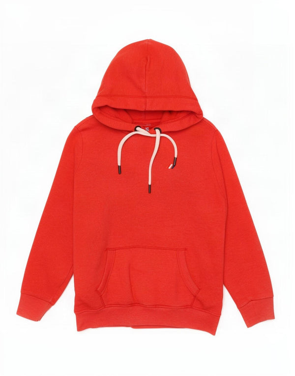 Superdry Pull à capuche graphique pour femme UK 10 Petit coton color block rouge