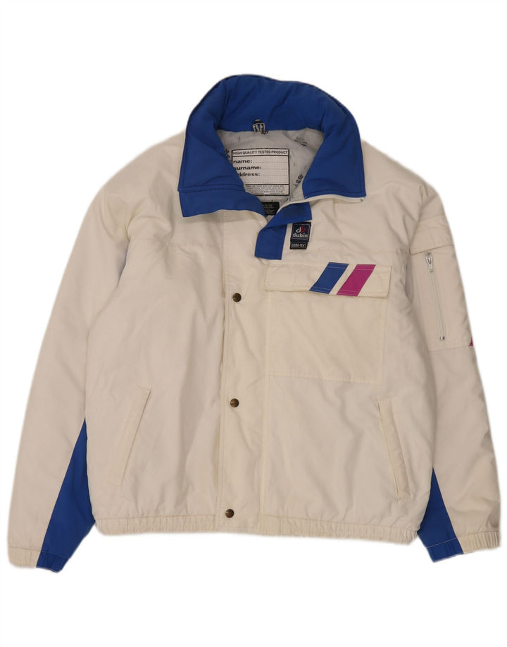 Dubin Veste matelassée à capuche pour homme IT 50 Large Blanc Colorblock Polyester