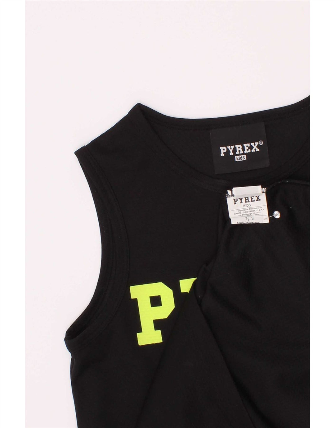 Pyrex Débardeur Graphique Garçon 10-11 Ans Petit Noir Polyester
