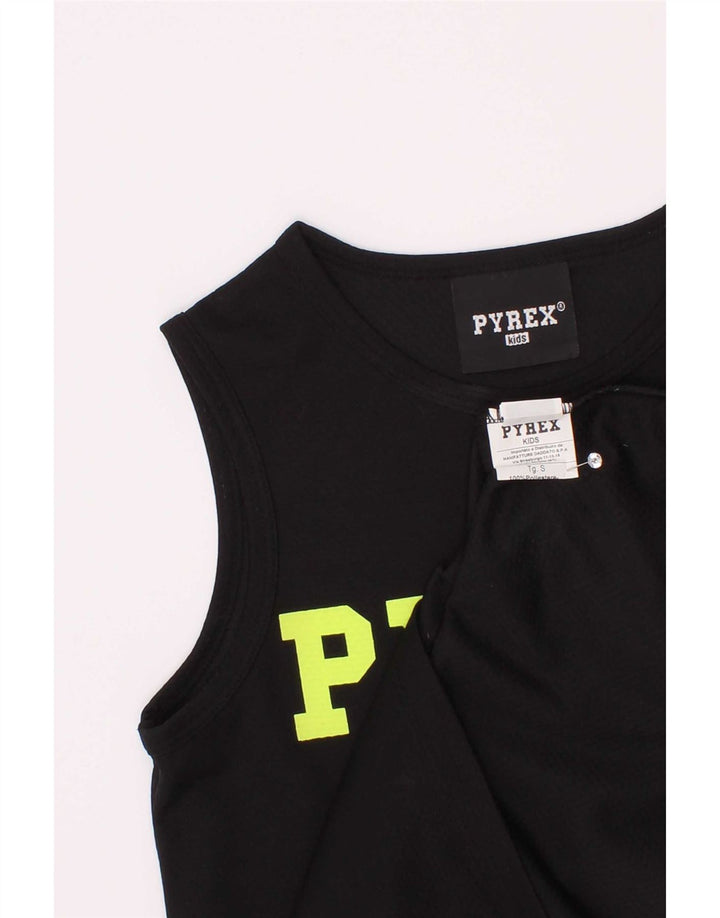 Pyrex Débardeur Graphique Garçon 10-11 Ans Petit Noir Polyester
