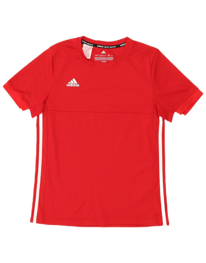 ADIDAS Garçon Climalite T-Shirt Top 13-14 ans Rouge Polyester