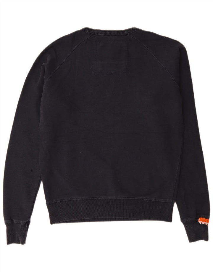 Superdry Sweat-Shirt Graphique en Coton Bleu Marine Moyen Homme