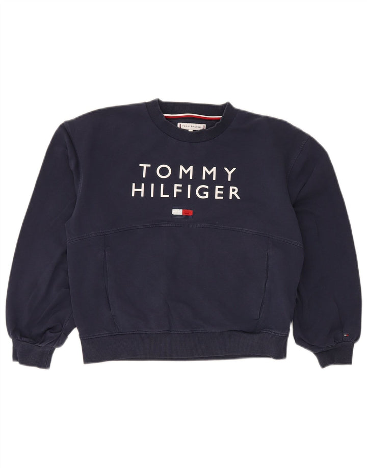 TOMMY HILFIGER Sweat-shirt court graphique fille 11-12 ans Bleu marine