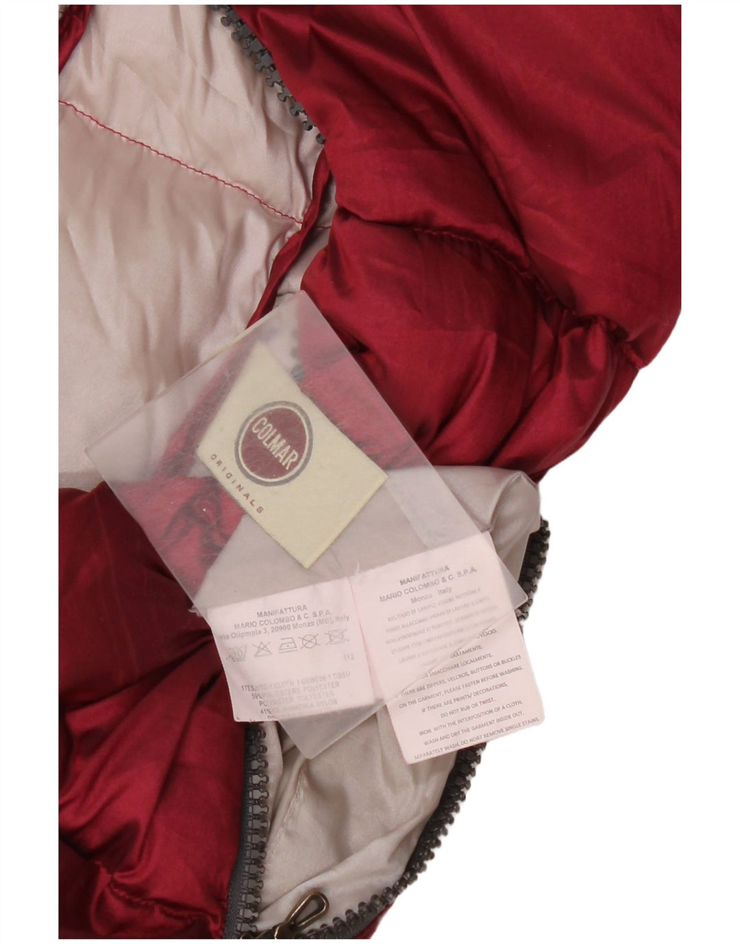 Colmar Veste matelassée à capuche pour femme IT 46 Large Rouge Polyester