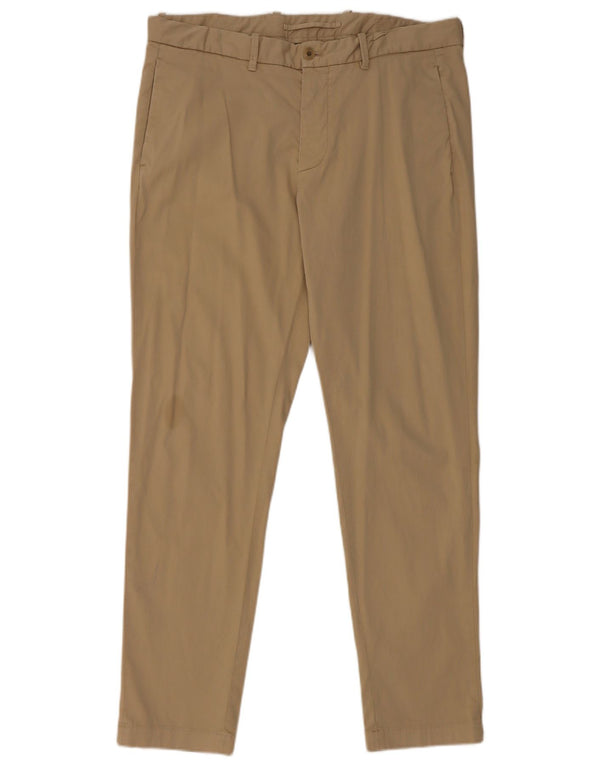 Massimo Dutti Pantalon Chino Slim Homme EU 44 Large W34 L31 Coton Beige