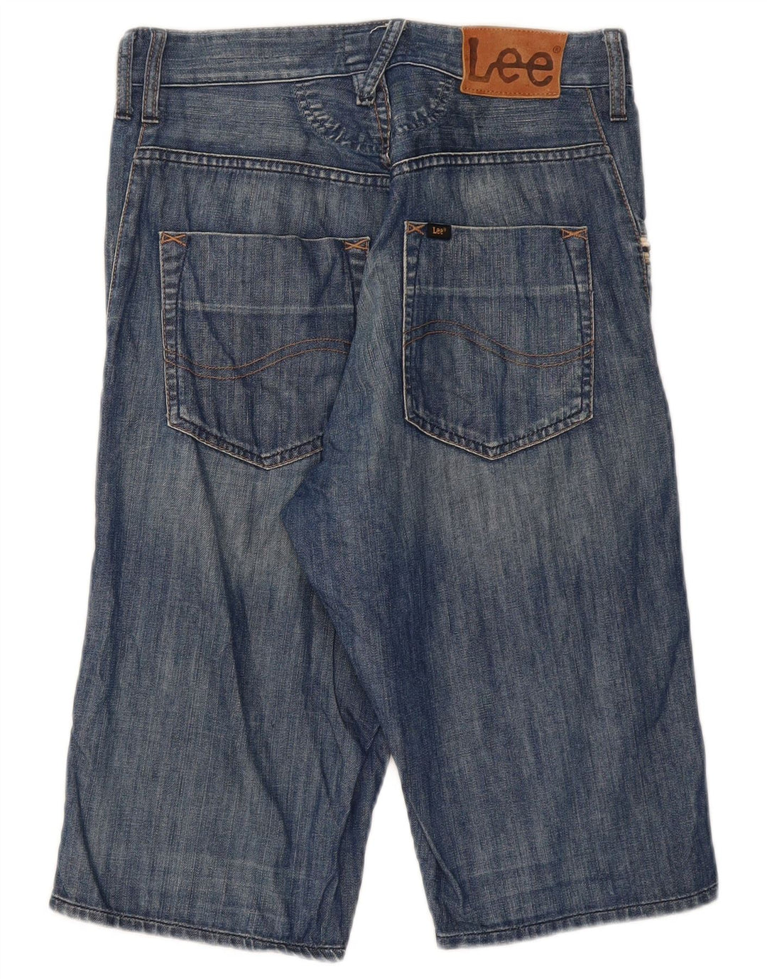 LEE Mens Denim Bermuda Shorts W28 Medium Blue Cotton