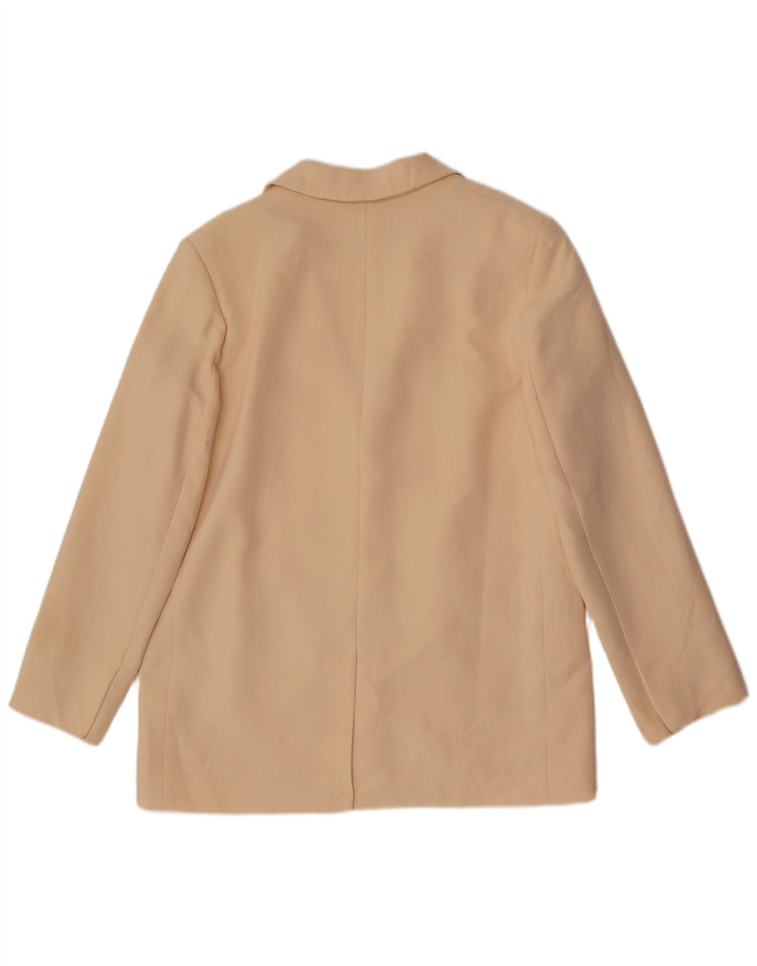 Zara Veste blazer surdimensionnée à 2 boutons pour femme UK 10 Petit polyester beige