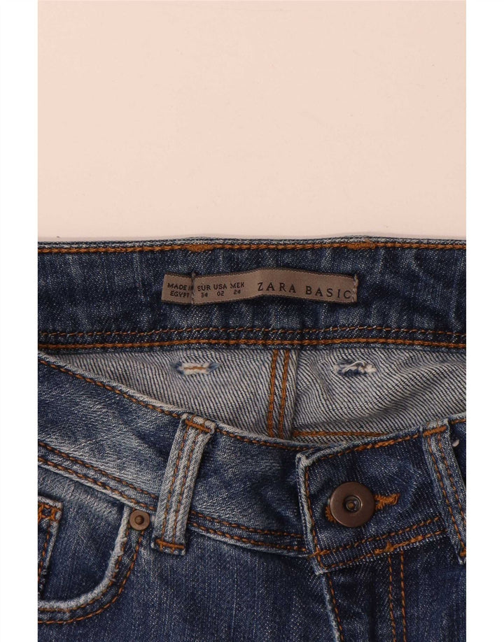 Zara Jean Bootcut Femme EU 34 2XS W24 L35 Bleu Coton