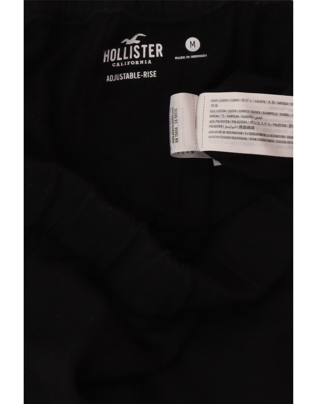 HOLLISTER Pantalon de survêtement pour homme Pantalon de jogging en coton noir moyen