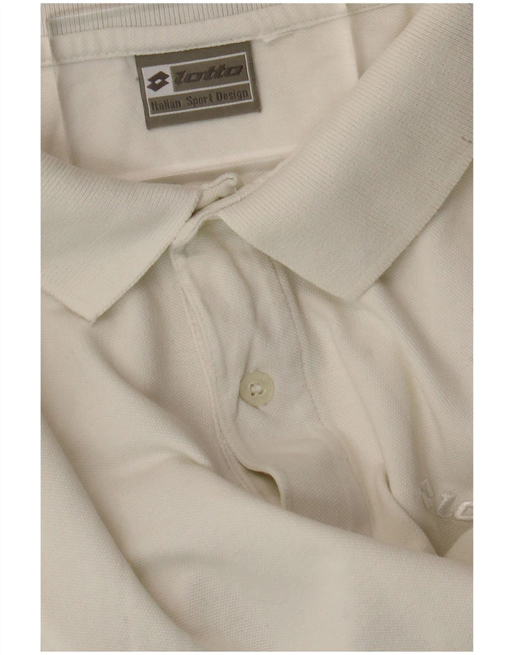 Lotto Polo Homme Blanc Moyen
