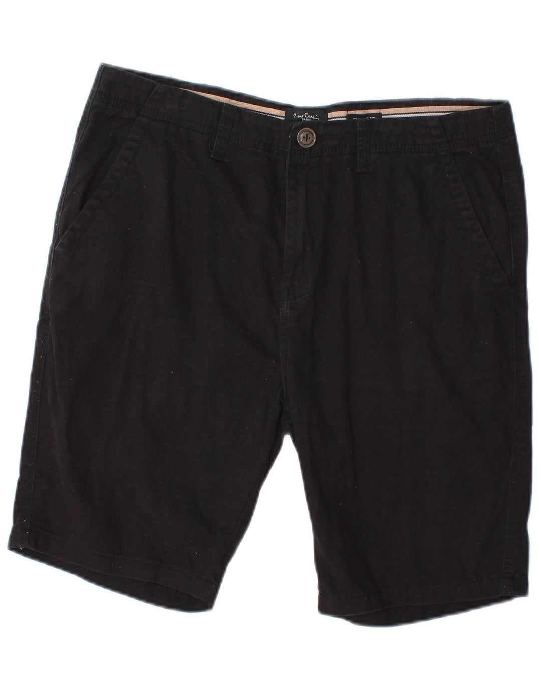 Pierre Cardin Short Chino Coupe Regular Homme Moyen W32 Coton Noir