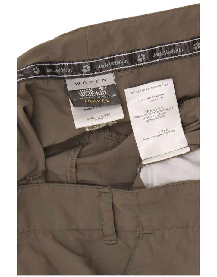 JACK WOLFSKIN Mini jupe cargo pour femme UK 14/16 Large W34 Gris Polyamide