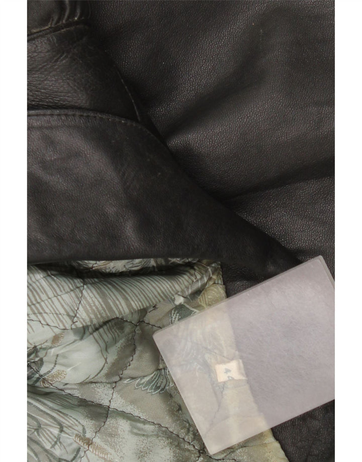 veste en cuir homme vintage UK 44 2XL Noir