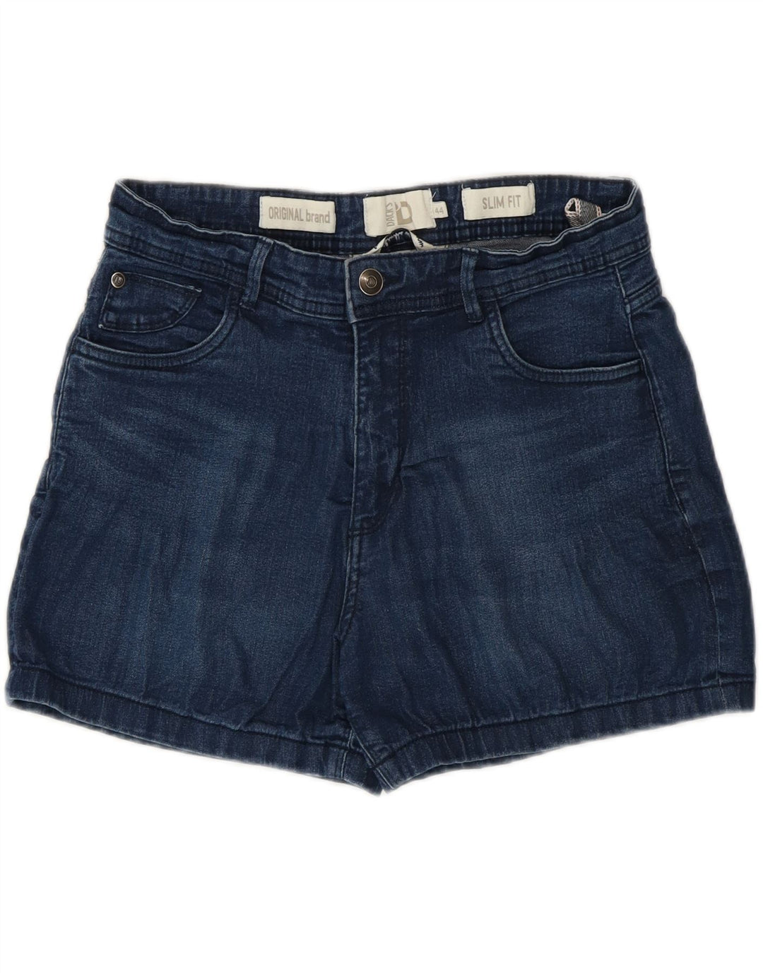Dack's Short en Jean Coupe Slim Femme IT 44 Medium W30 Bleu Marine Coton