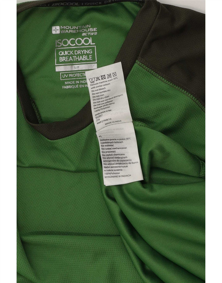 Mountain Warehouse T-Shirt IsoCool Homme Petit Vert Colorblock