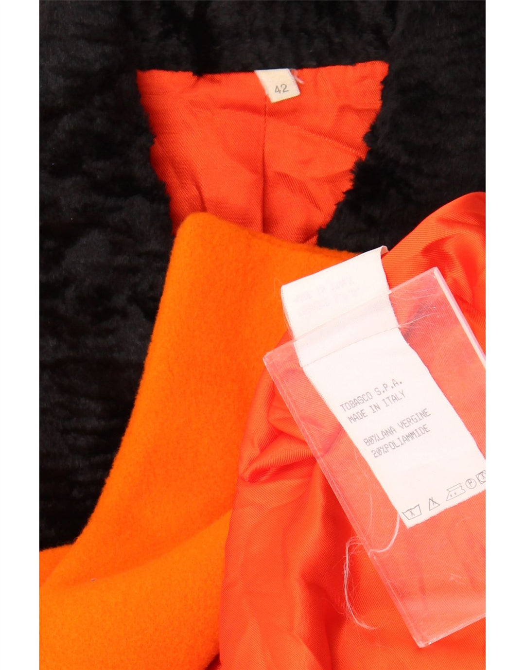 vintage Femme Double Breasted Blazer Veste UK 14 Orange Moyen