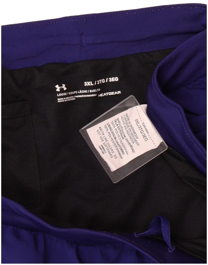 UNDER ARMOUR Short de sport Heat Gear pour femme UK 22 3XL Bleu marine Polyester