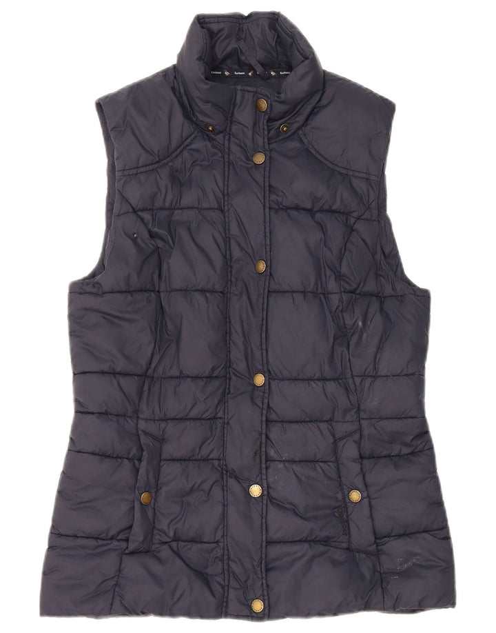 Barbour Femmes Gilet Rembourré UK 8 Petit Bleu Marine Polyamide