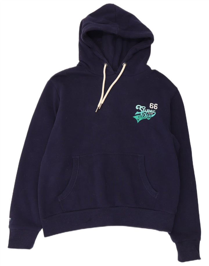 Superdry Pull à capuche graphique pour homme 2XL Bleu marine Coton