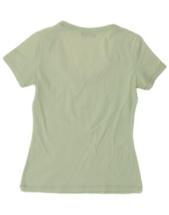 Sergio Tacchini T-shirt graphique pour femme UK 10 Small Vert