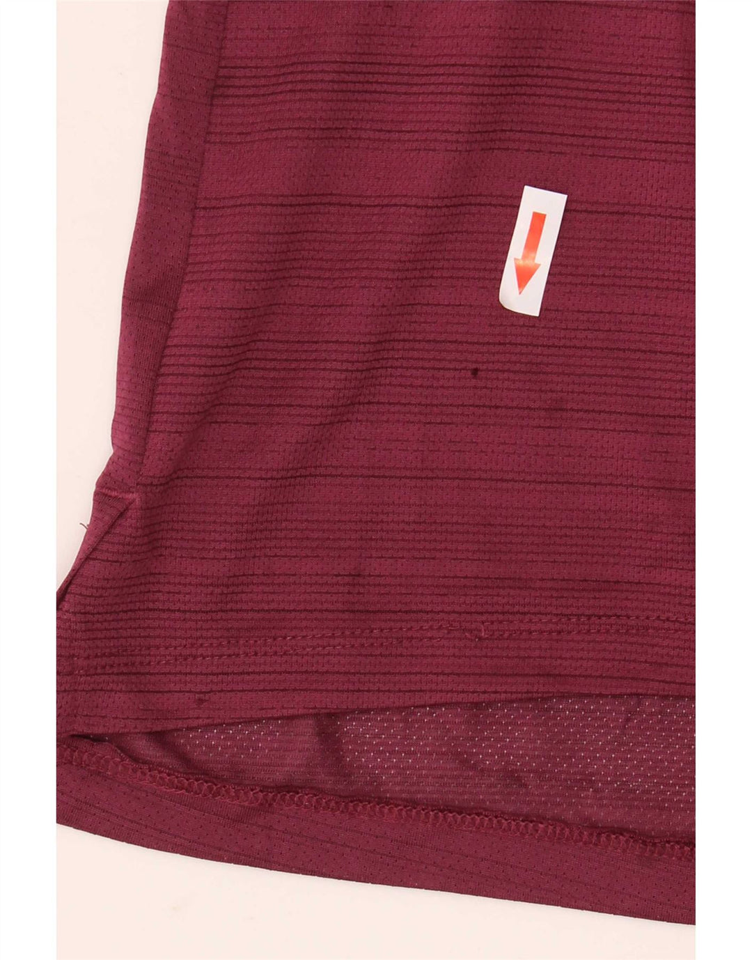 Nike Hommes Dri Fit T-Shirt Haut Large Bordeaux Rayé Polyester