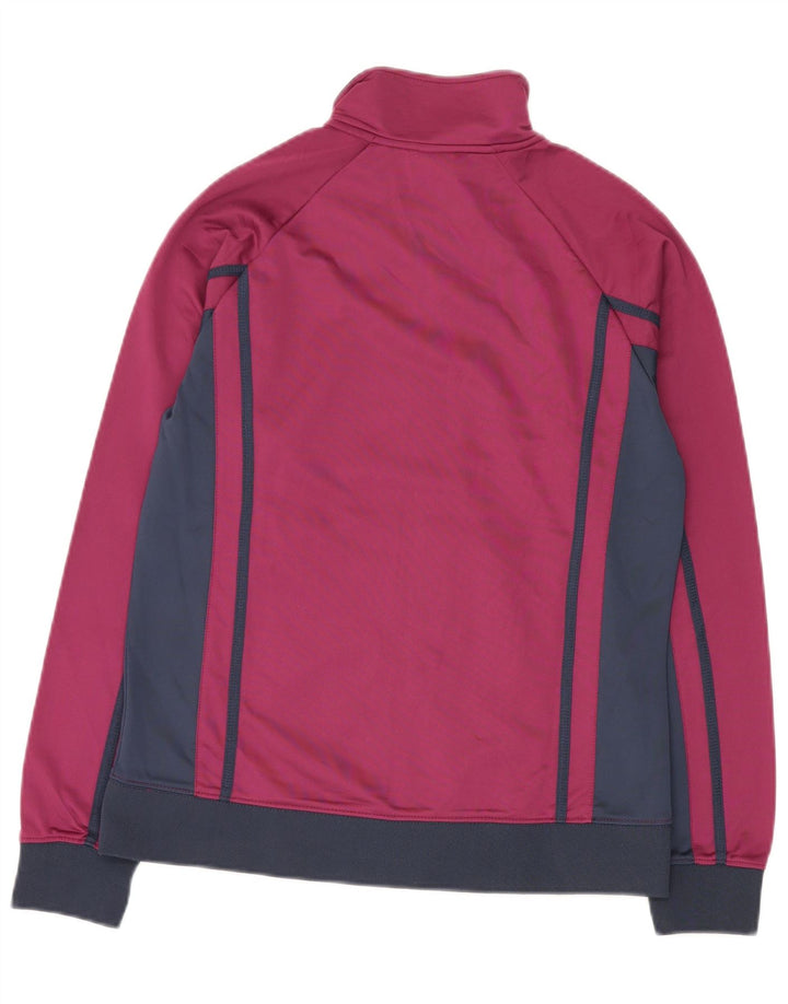 Asics Veste de survêtement pour femme UK 18 XL Bordeaux Colourblock Polyester