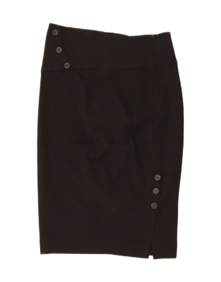 Jupe Crayon Femme Zara Medium W28 Noir Polyester