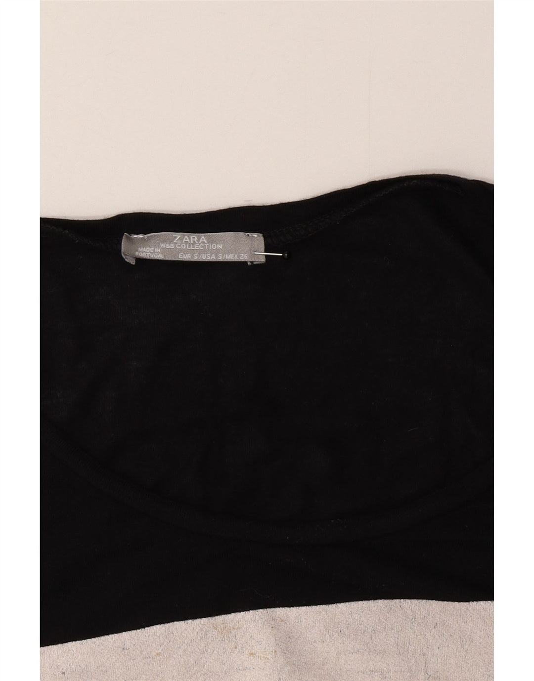 Zara Womens Graphic T-Shirt Top UK 10 Petit Noir