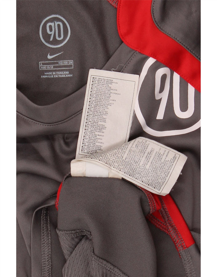 NIKE Garçons Dri Fit Graphic T-Shirt Top 12-13 ans Grand Gris Colorblock