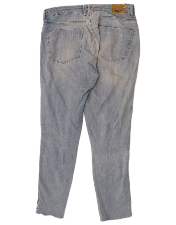 Zara Jean Slim Femme EU 38 Small W28 L27 Bleu Colorblock