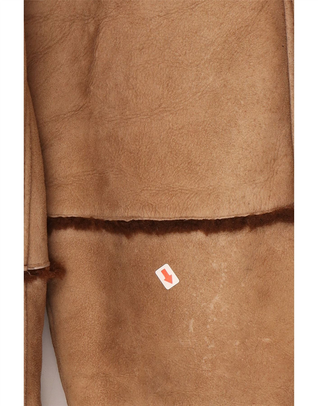 manteau en peau de mouton vintage femme UK 16 Grand Beige