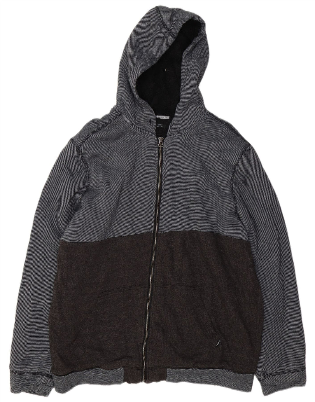 O'Neill Pull à capuche zippé pour homme Grand polyester rayé noir